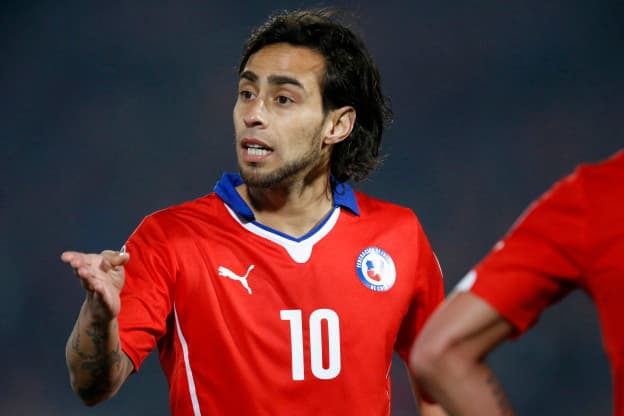 Stock during the match Chile vs Peru, Corresponding to the Semifinals of the XLIV Copa America Chile 2015 at Nacional stadium, Santiago, Chile, in the photo: Jorge Valdivia of Chile Stock durante el partido Chile vs Peru, correspondiente a las semifinales de la XLIV Copa America Chile 2015 en el estadio Nacional, Santiago, Chile, en la foto: Jorge Valdivia de Chile 29/06/2015/PHOTOSPORT/Andres Pina/MEXSPORT.
