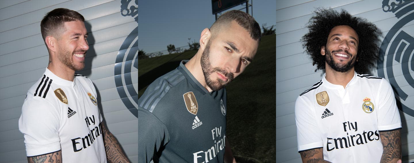 adidas Real Madrid 2018/19 home and away jerseys 