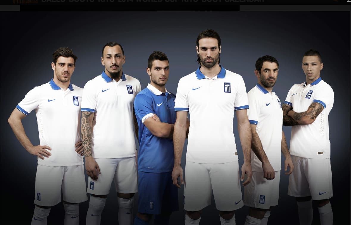 Nike's Greece 2014 Home/Away Kits