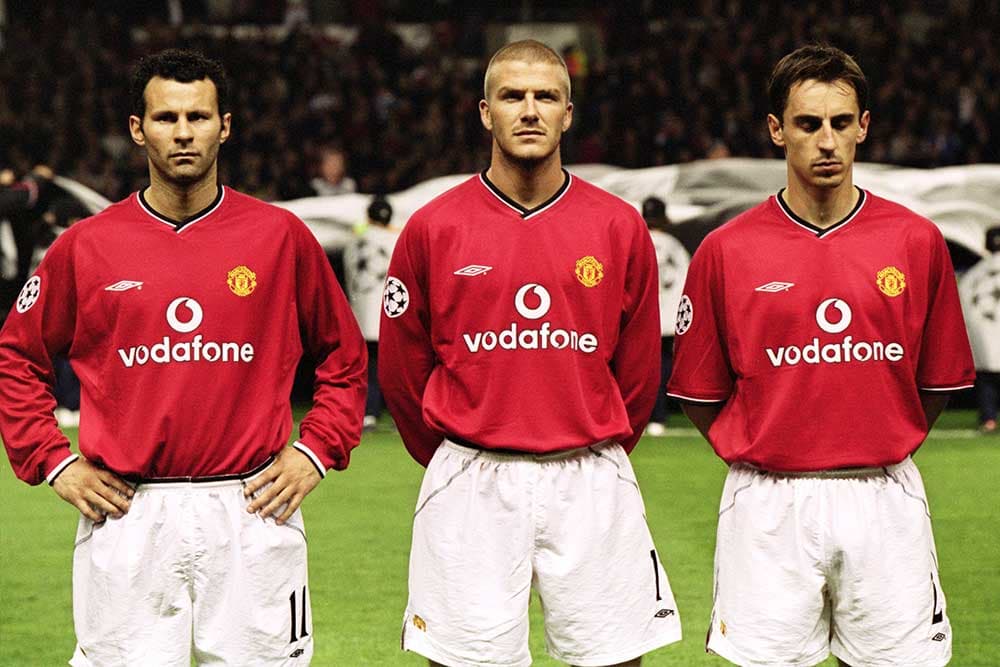 Protège-tibias Manchester United Vintage Années 90 – Umbro – Bon état – Pour Le Football