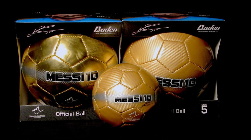 Baden balls give Messi the gold treatment for a cause