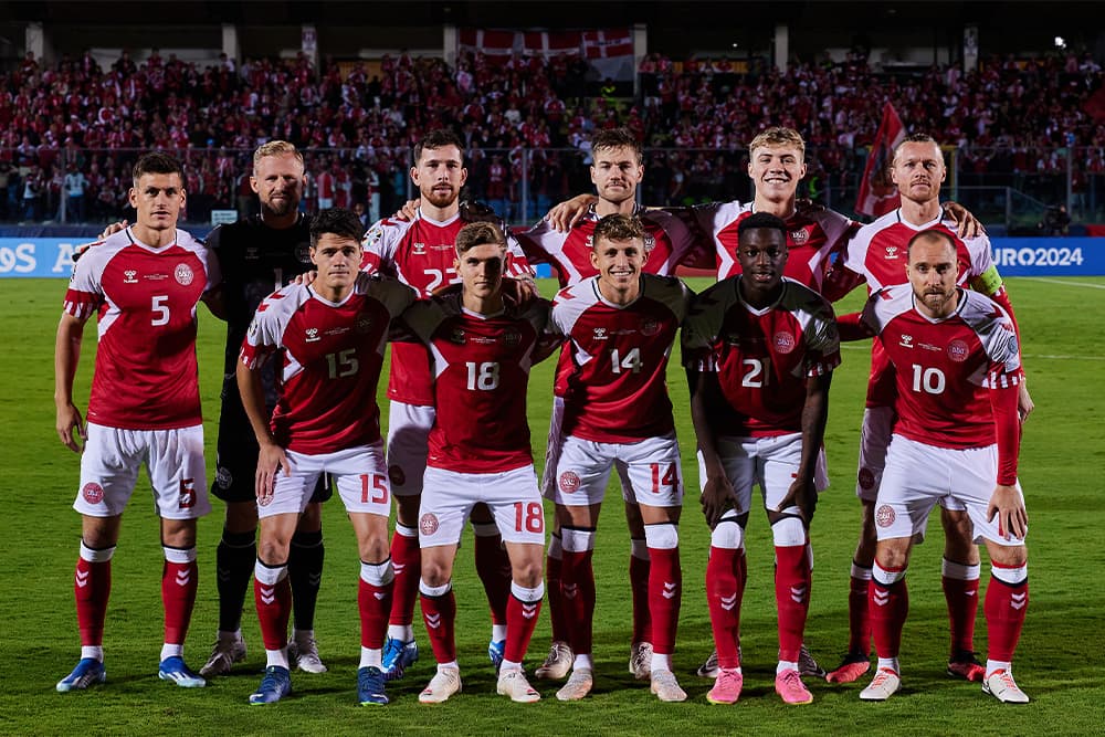 Denmark national team on field