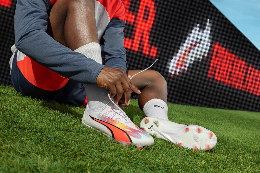 Close up images of the new PUMA ULTRA Ultimate soccer cleats