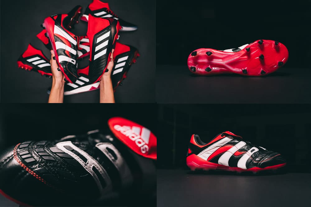 SOCCER.COM Reveals adidas Iconic Predator Accelerator Black/Red/White  Remake soccer cleats and shoes