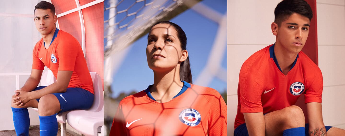  2018 Nike Chile home and away jerseys