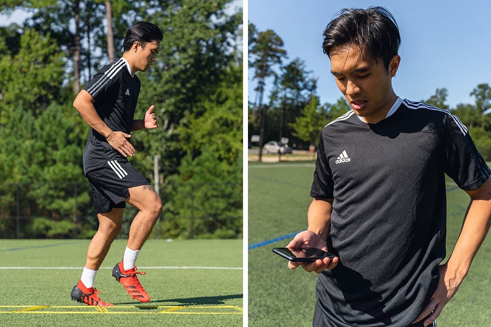 Playermaker soccer tracker being used in training