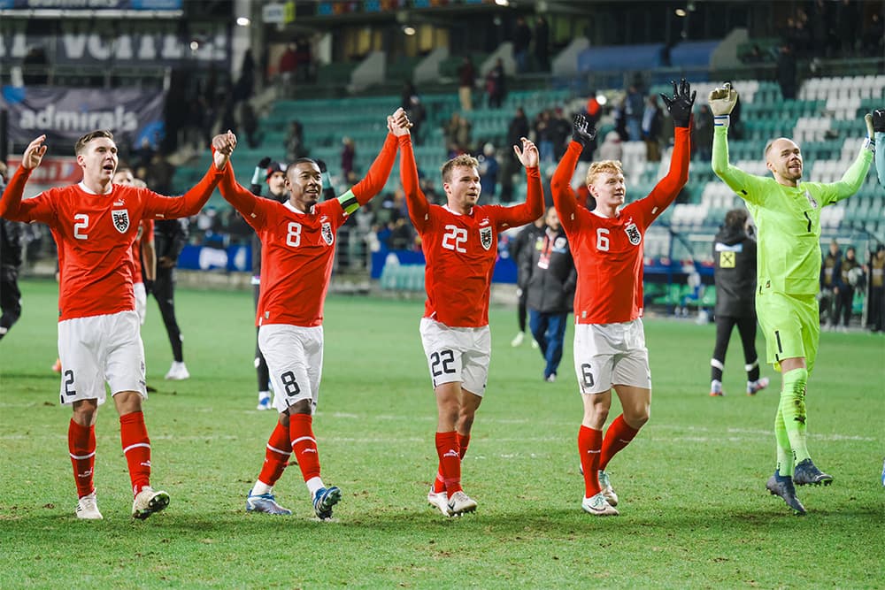 Austrian National team on field