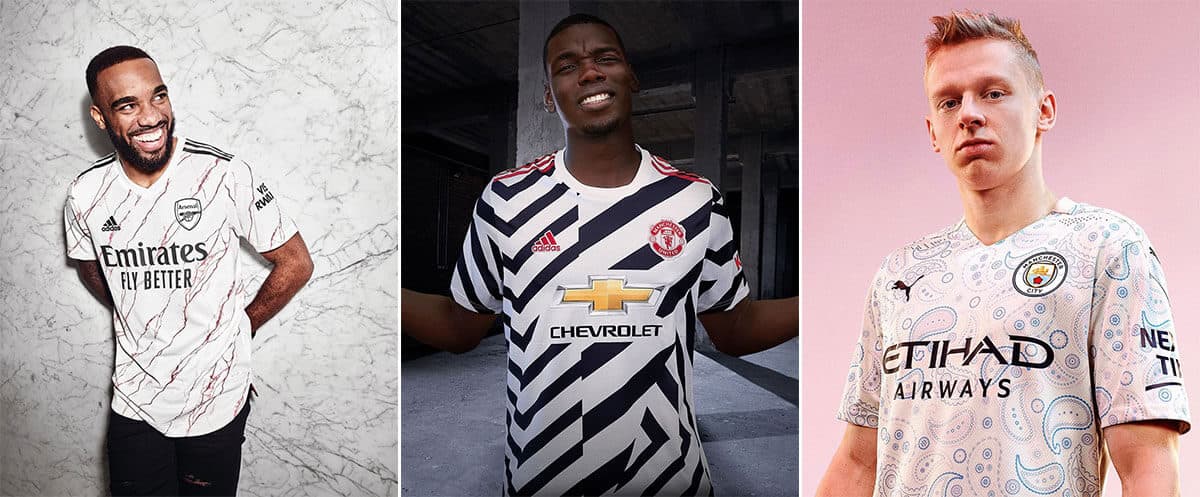 Bold new 20-21 kits for Arsenal, Manchester United and Manchester City