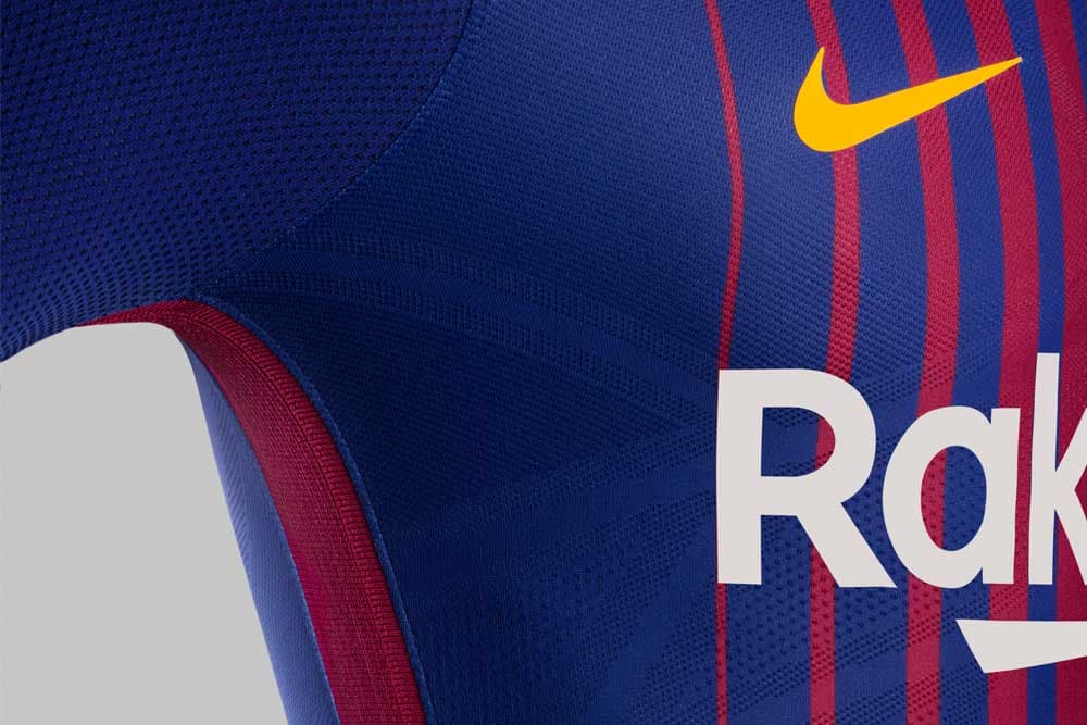 2017-18 Nike FC Barcelona home jersey with Aeroswift technology.