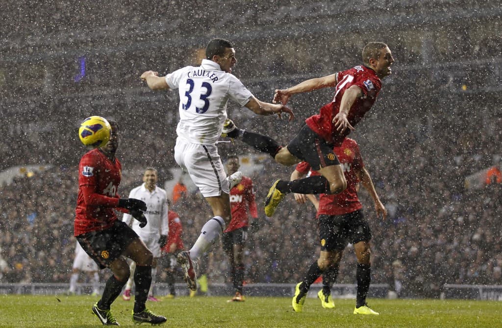 Tottenham Hotspur and Manchester United face off in the powdery stuff last January  at White Hart Lane.