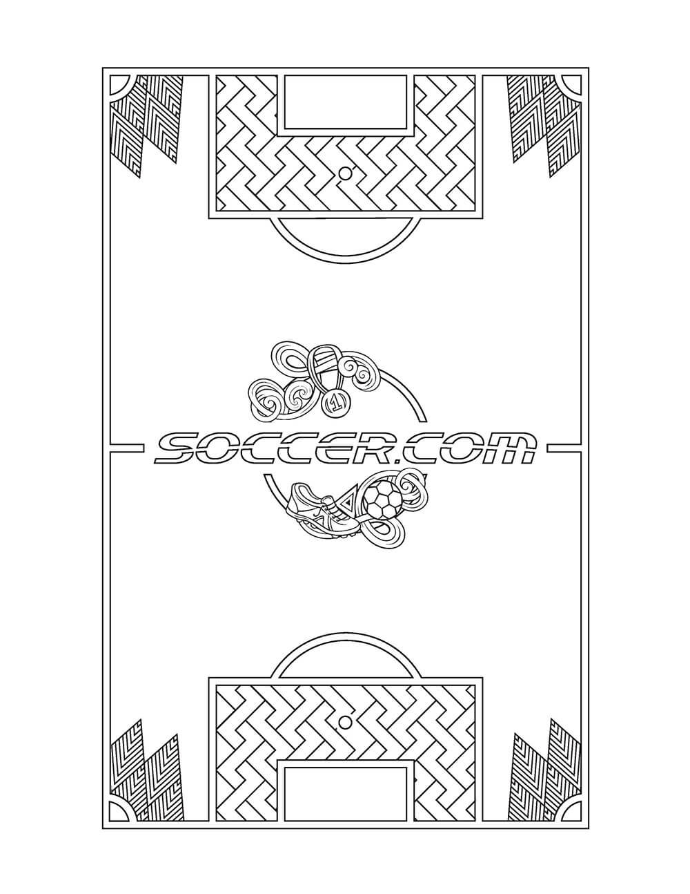 Soccer Field Coloring Page