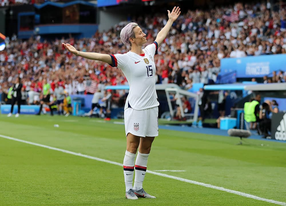 Megan Rapinoe's ta-da celebration became one of the most famous images from the 2019 World Cup